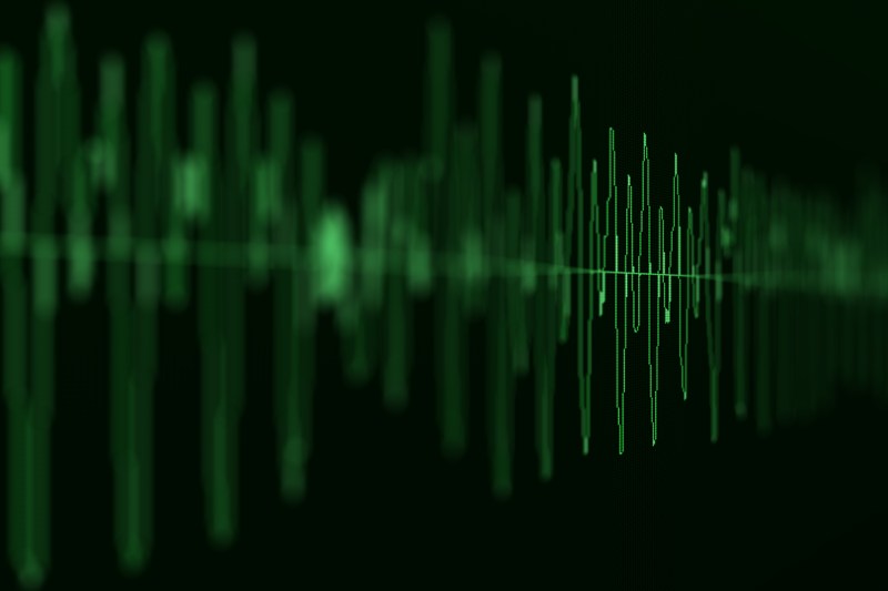 digital imaging technique Image macro closeup of Seismic, stock market, and sound audio wave diagram. Blur, DOF.