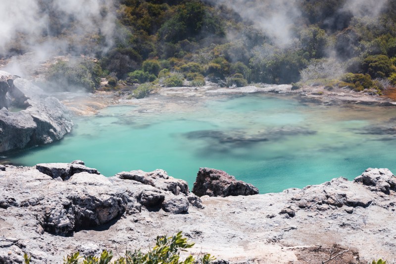 An image of a volcanic lake at waimangu new zealand