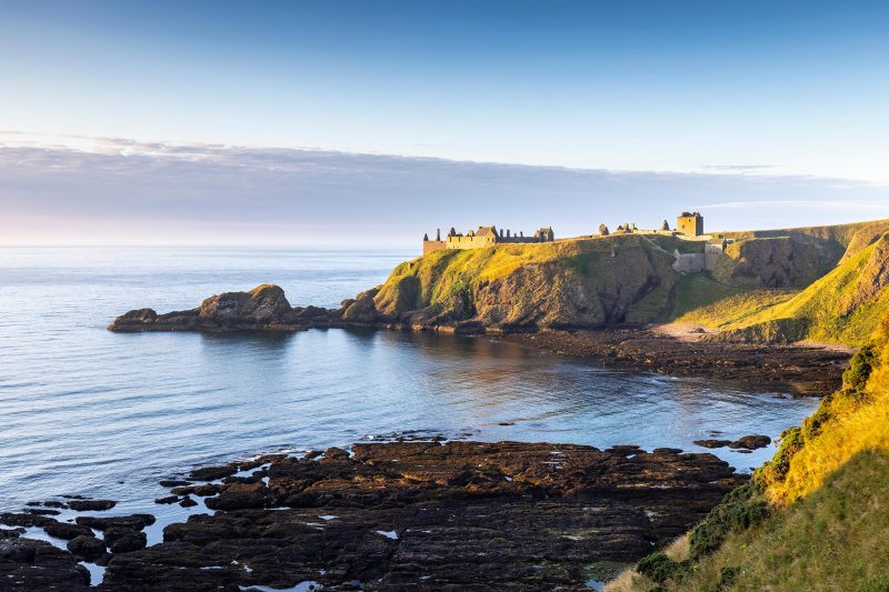 Dunnottar Castle from the cliffs above Castle Haven