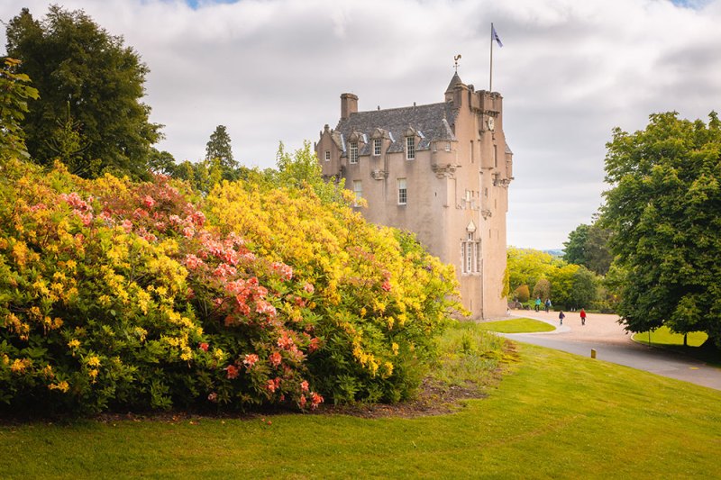 Crathes Castle arrival-front-of-castle