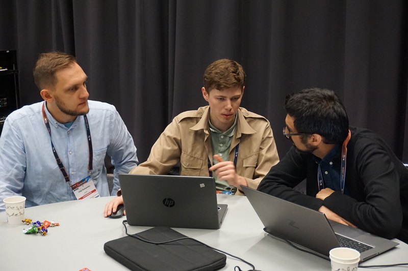 Working together on a project